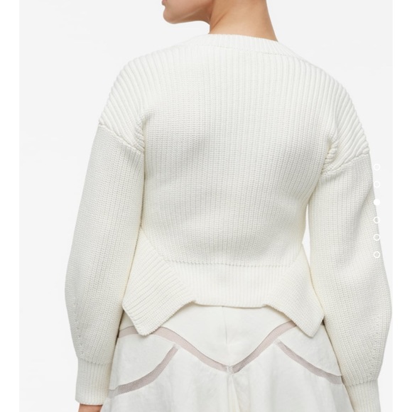 ZARA LIMITED EDITION 100% COTTON SQUARED NECK SWEATER - Picture 6 of 13